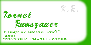 kornel rumszauer business card